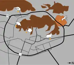 mapa de los lugares sagrados para los urus.