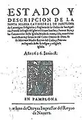 Estado y descripción de la ... catedral de Pamplona (1626)