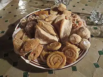 Surtido de postres marroquíes.