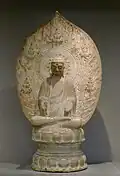 Buda Amitābha (Amida). Hebei. Mármol. Dinastía Liao (907-1112)