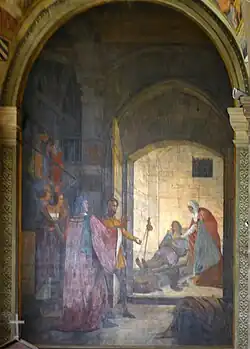 Muerte de san Roque en una prisión de Montpellier.