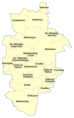 Distritos de Zabrze.