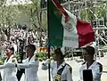 Bandera de Guerra de la Escuela Militar de Enfermeras, desfile del 16 de septiembre del 2010.