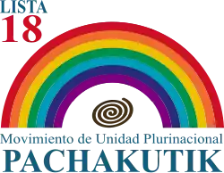 Bandera del Pachakutik.