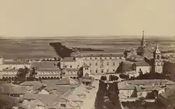 Vista general del Palacio Arzobispal (Jean Laurent ca. 1870).