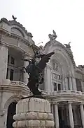 Pegaso del conjunto escultórico al exterior del Palacio de Bellas Artes de México