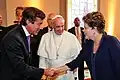 Papa Francisco, Dilma Rousseff y Luis María Kreckler