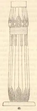 A drawing of a lotus column