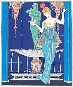 Vestido de noche, Gazette du Bon Ton, 1914.