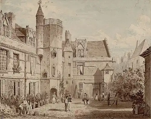 El Hôtel de Cluny en 1829.