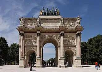 Arco de Triunfo del Carrusel (1806-1808), de Charles Percier y Pierre-François-Léonard Fontaine