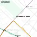 Ubicación de la estación de Champ de Mars.