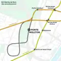 Ubicación de la estación Porte Molitor.