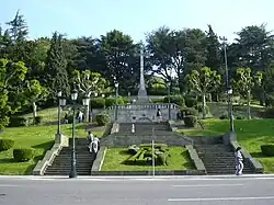 La polémica cruz del Castro de Vigo, Galicia, de época franquista.
