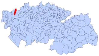 Extensión del término municipal dentro de la provincia de Toledo