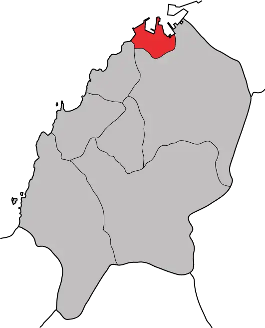 Localización de la parroquia de Santa María del Puerto en el municipio de Marín