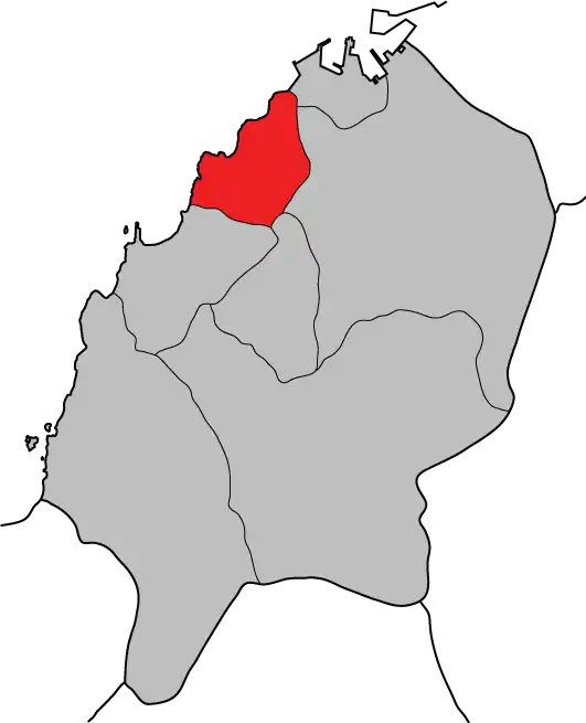 Localización de Mogor en el municipio de Marín