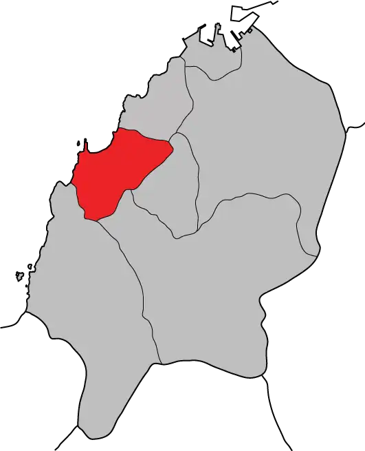 Localización de Seixo en el término municipal de Marín.