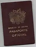Pasaporte Oficial Boliviano década 1960.