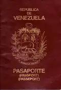 Pasaporte de la República de Venezuela, anterior a la República Bolivariana.