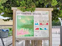 Cartel descriptivo de etapa de la ruta BTT TransAlmería.