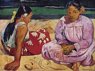 Mujeres tahitianas en la playa (1891)