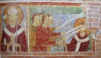 Asesinato de Thomas Becket. Fresco, primera mitad del siglo XIII.