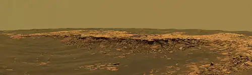 Un afloramiento rocoso denominado "Payson", en el borde oeste de Erebus.