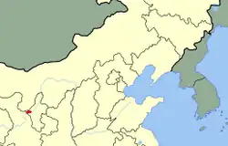 Distribución de Pelophylax tenggerensis (en rojo)