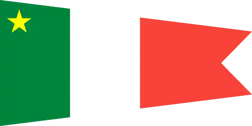 Banderín del Jefe de Estado Mayor de la Fuerza Aérea Naval en el rango de Comodoro