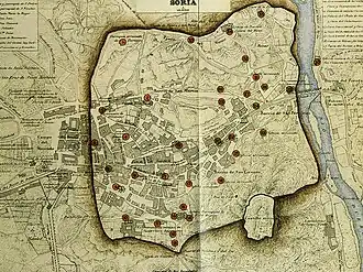 Perímetro de la muralla de Soria, Francisco Coello, Madrid, 1856