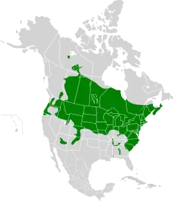 Distribución nativa de Perca flavescens