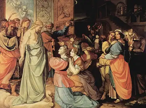 Las vírgenes sabias y las vírgenes necias, h. 1813, óleo sobre lienzo