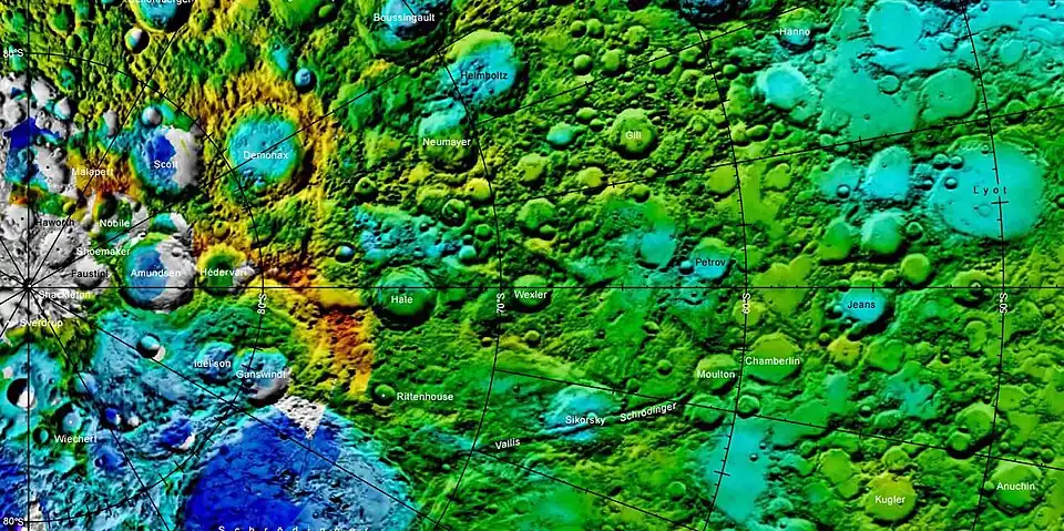 Localización de Sikorsky (centro de la imagen)