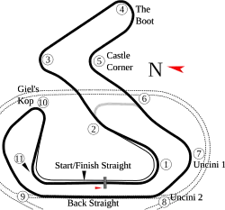 Map of the road course