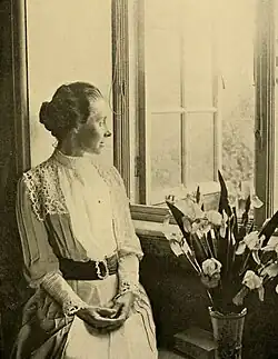 Philippa Fawcett en su habitación del Newnham College, Cambridge