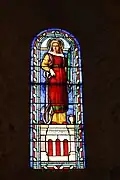 Vidriera de la iglesia de Notre-Dame en Piégros-la-Clastre