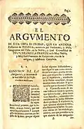 Irún (1738). "Argumento" de la obra