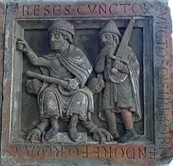 Utrecht, iglesia de San Pedro. Poncio Pilato señalando a Cristo (relieve en 4 partes)