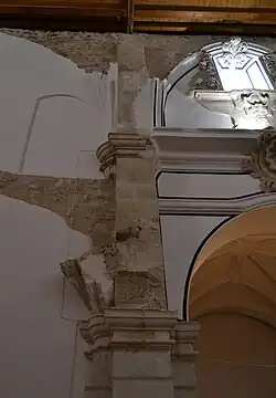 Detalle de una pilastra.