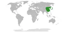 Distribución de Pinellia.