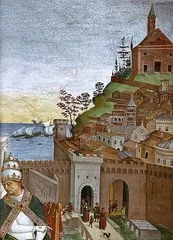 Detalle, vista de Ancona.