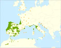 Distribución del pino rodeno