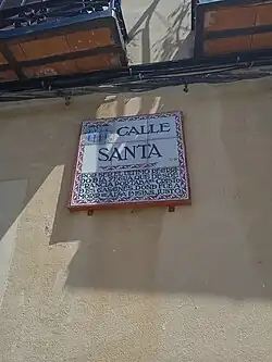 Placa de la Calle Santa
