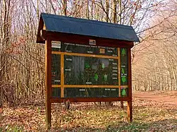 Plano de situación dentro del arboreto.