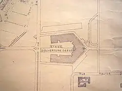 Plano del estadio olímpico.