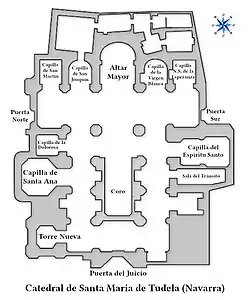 Plano de la Catedral de Tudela