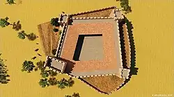 Planta del Castillo de Caudete en el siglo XV (recreación)