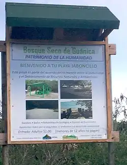 Playa Jaboncillo, Guánica -- letrero