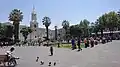 Plaza de armas y plazuela de la compañía de Arequipa
